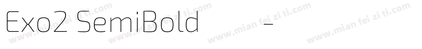 Exo2 SemiBold 半粗体字体转换